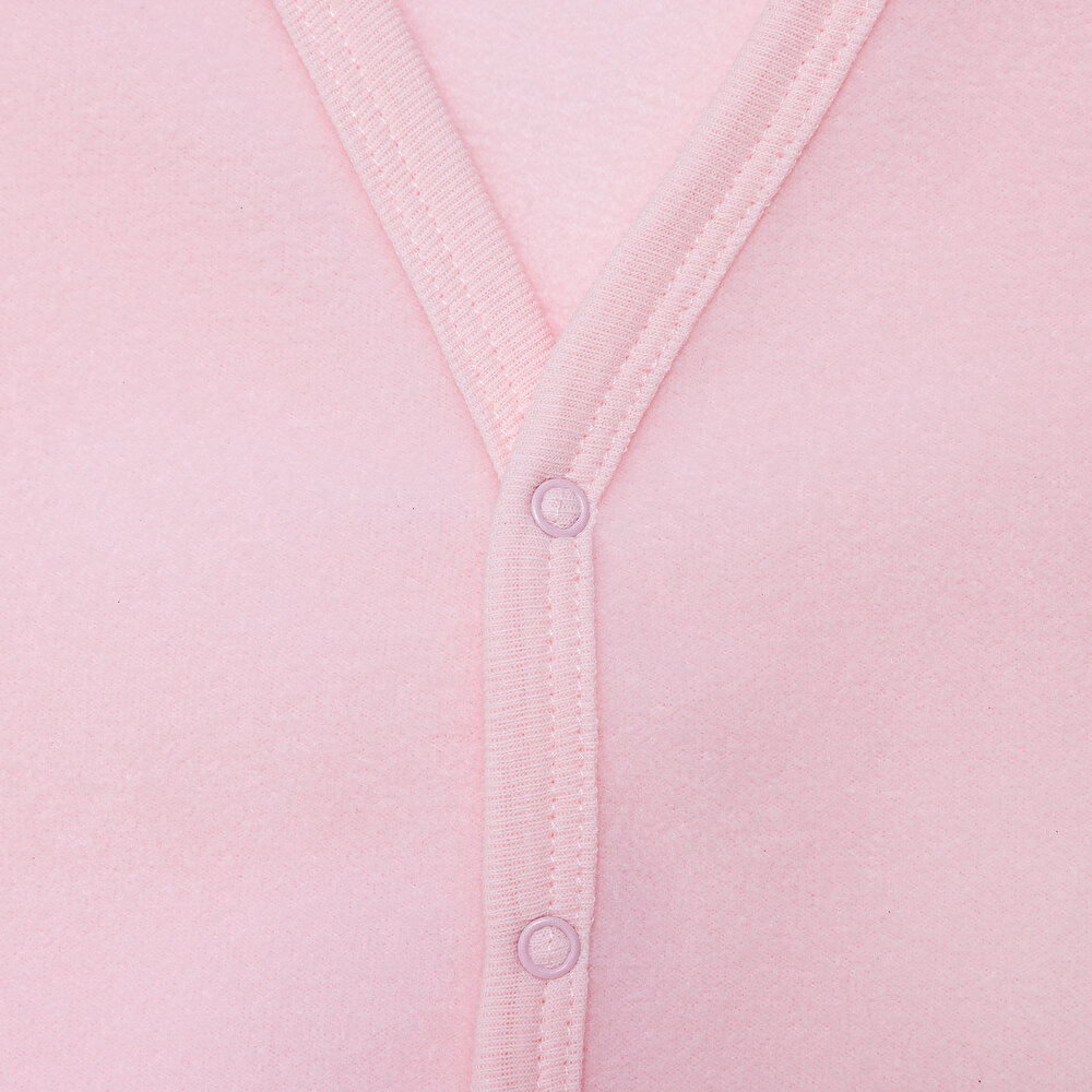 Kız Bebek Polar Yelek Çıtçıtlı V Yaka Atlet Kol