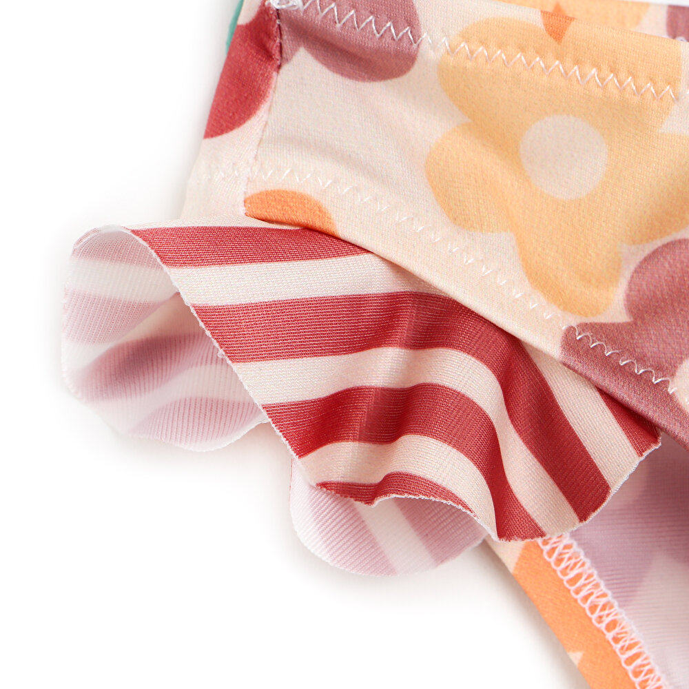Retro Çiçek Bikini Altı Kız Bebek