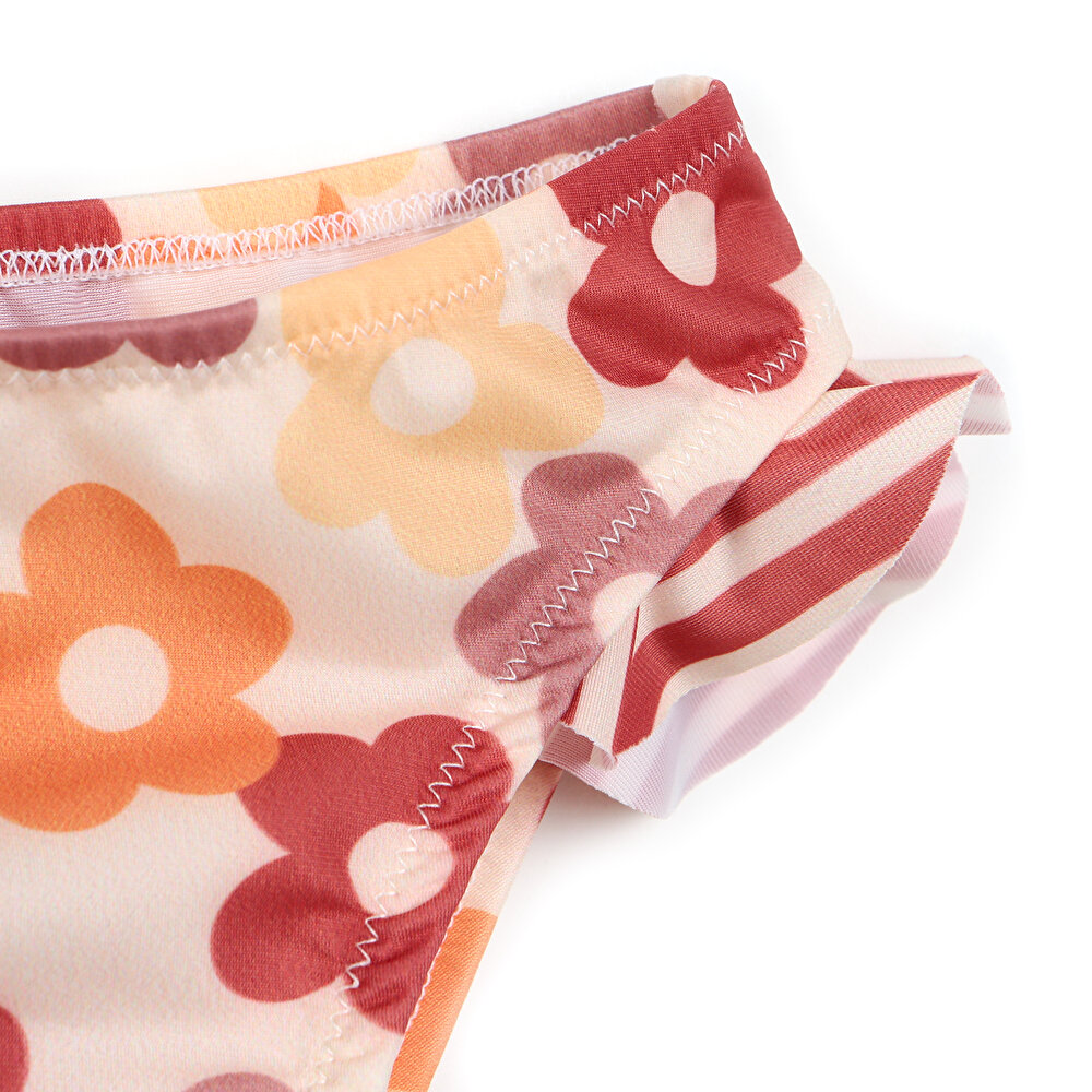 Retro Çiçek Bikini Altı Kız Bebek