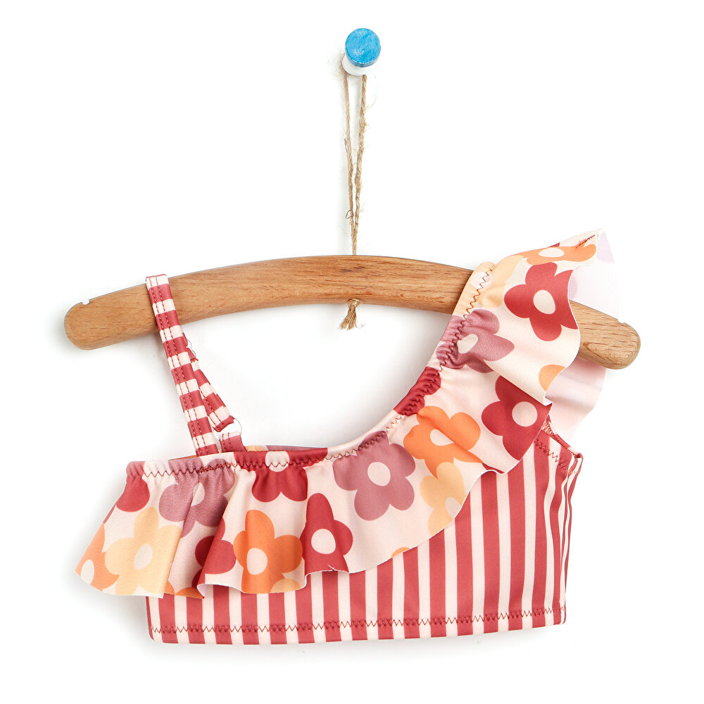 Retro Çiçek Bikini Üstü Kız Bebek