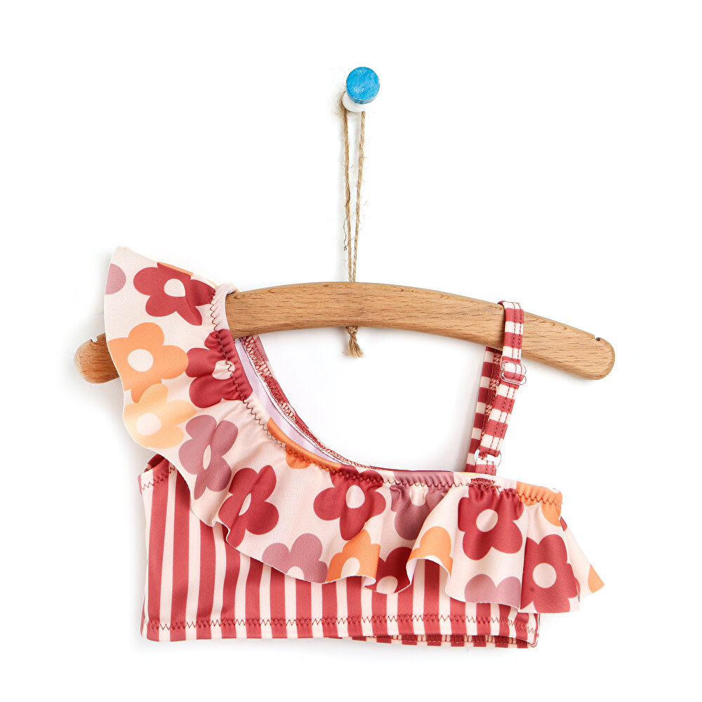 Retro Çiçek Bikini Üstü Kız Bebek