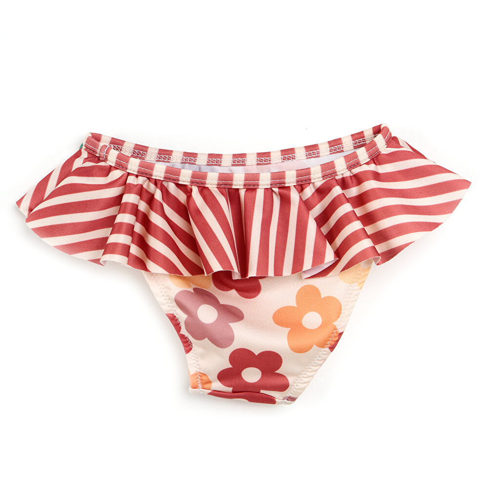 Retro Çiçek Etekli Bikini Altı Kız Bebek