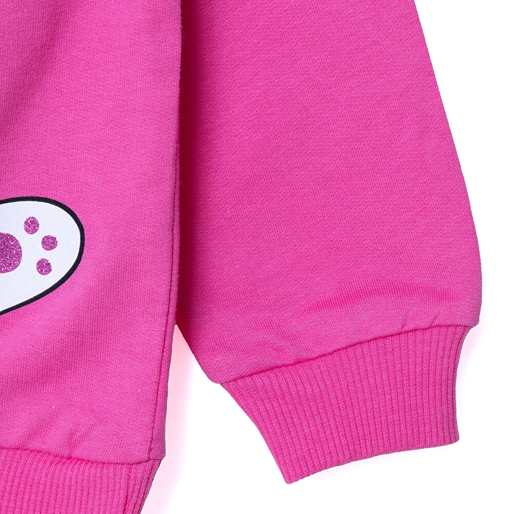 Kız Bebek Sweatshirt Bisiklet Yaka Uzun Kol