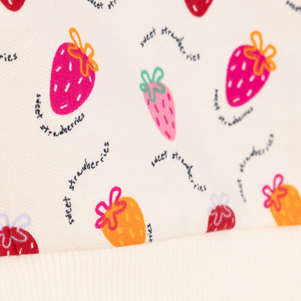 Kız Bebek Sweatshirt Şardonlu İki İplik Bisiklet Yaka Uzun Kol