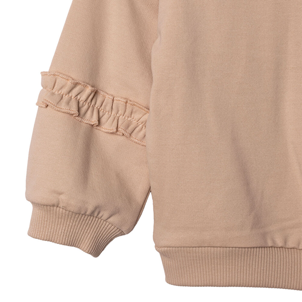 Kız Bebek Teddy Bear Sweatshirt İki İplik Bisiklet Yaka Uzun Kol