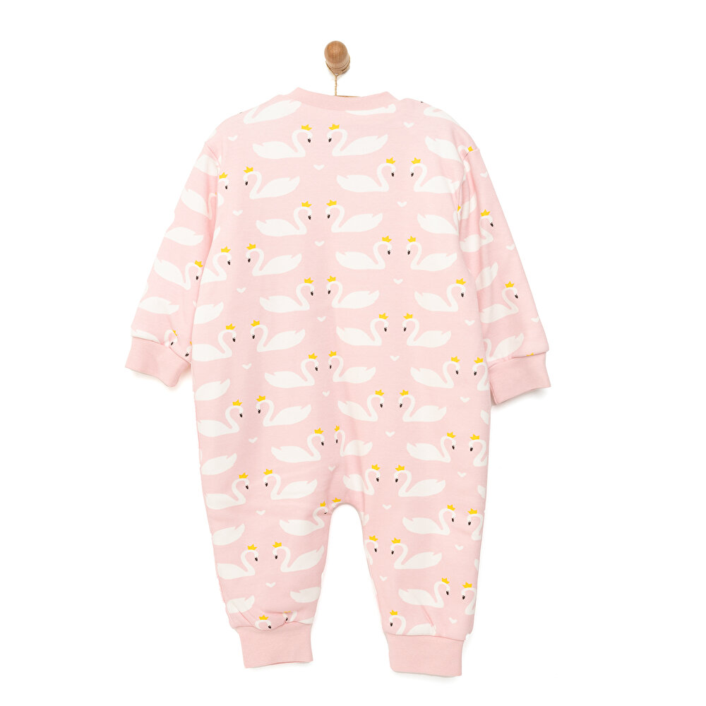 Kız Bebek Uyku Tulumu 1 Tog Fermuarlı Bisiklet Yaka Uzun Kol Ribanalı Paça