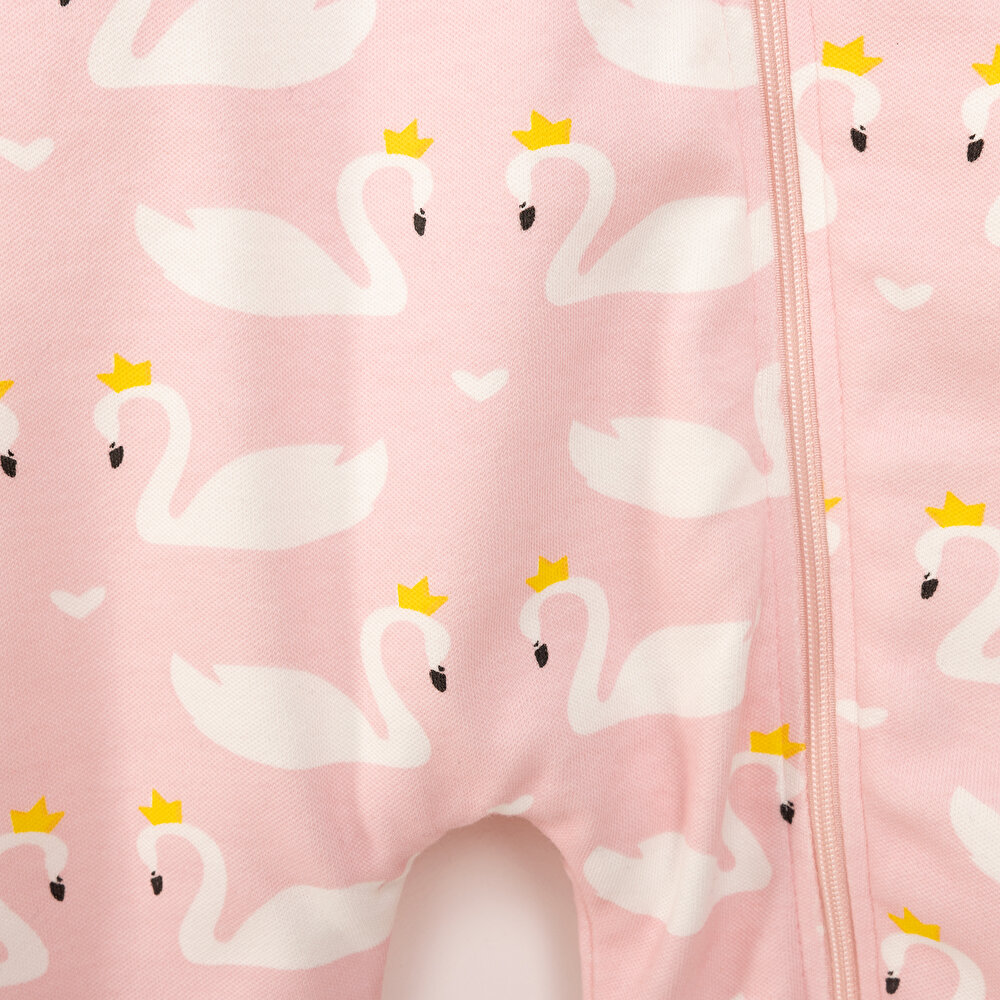 Kız Bebek Uyku Tulumu 1 Tog Fermuarlı Bisiklet Yaka Uzun Kol Ribanalı Paça