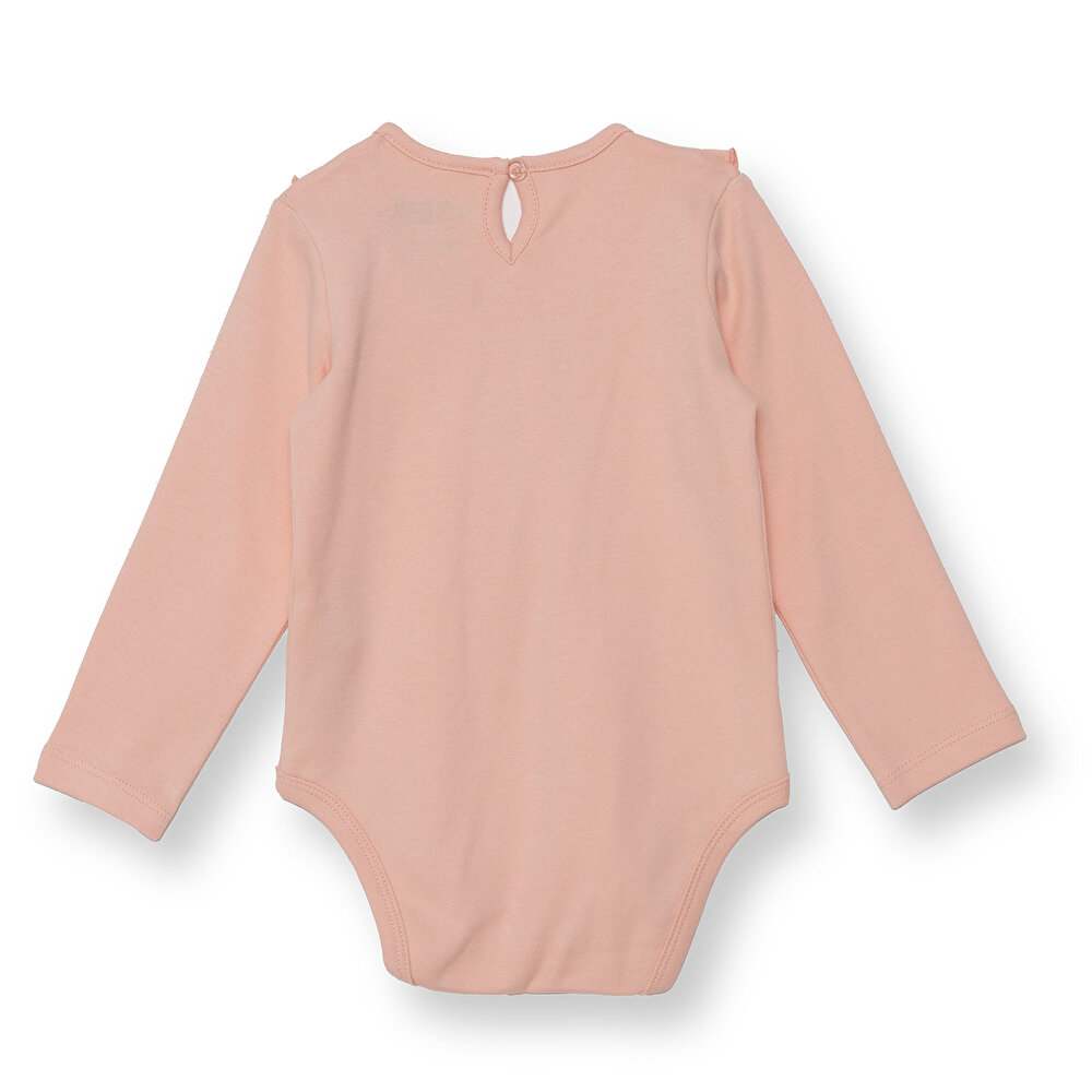 Kız Bebek Uzun Kol Body İnterlok Bisiklet Yaka Uzun Kol