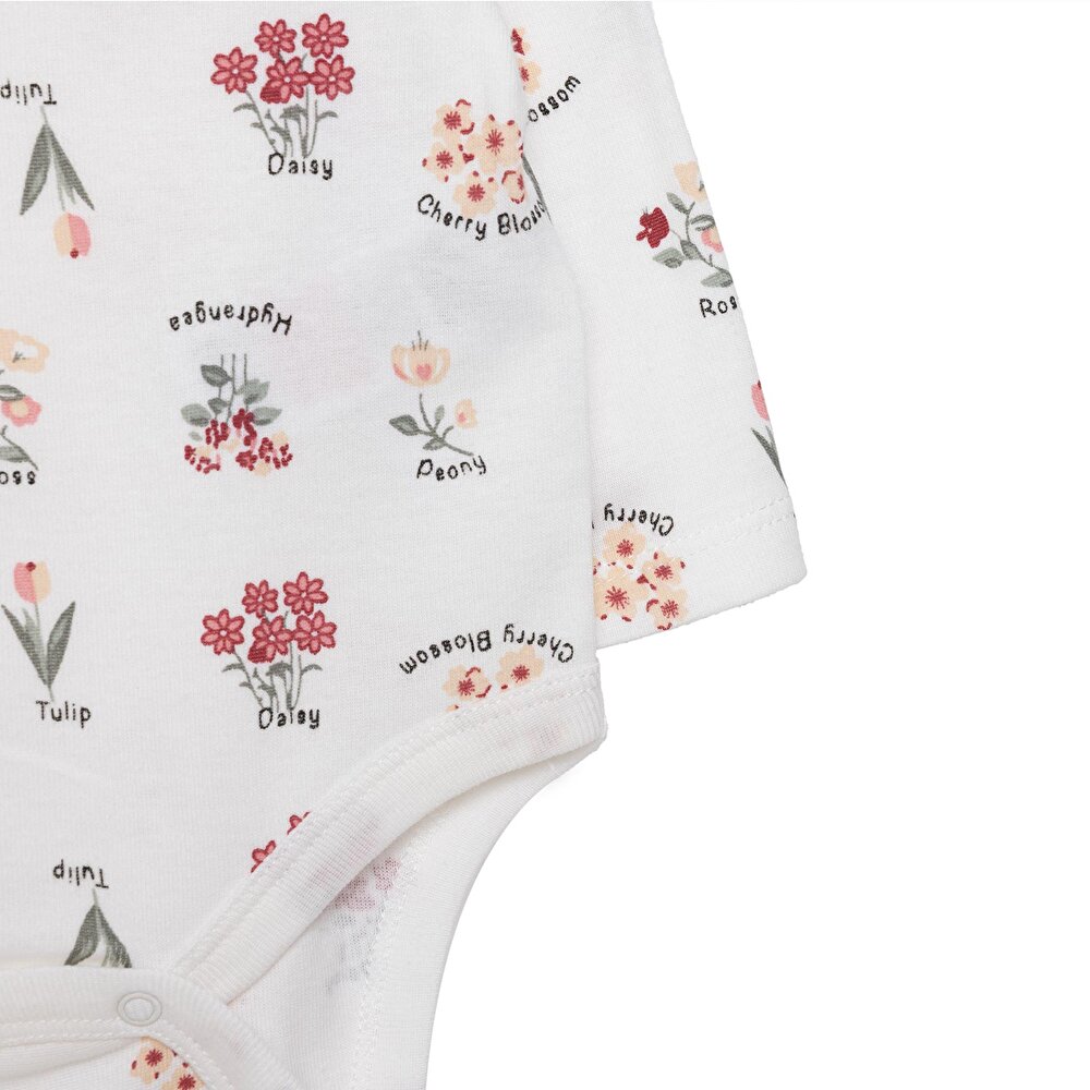 Kız Bebek Uzun Kol Body İnterlok Çıtçıtlı Yaka