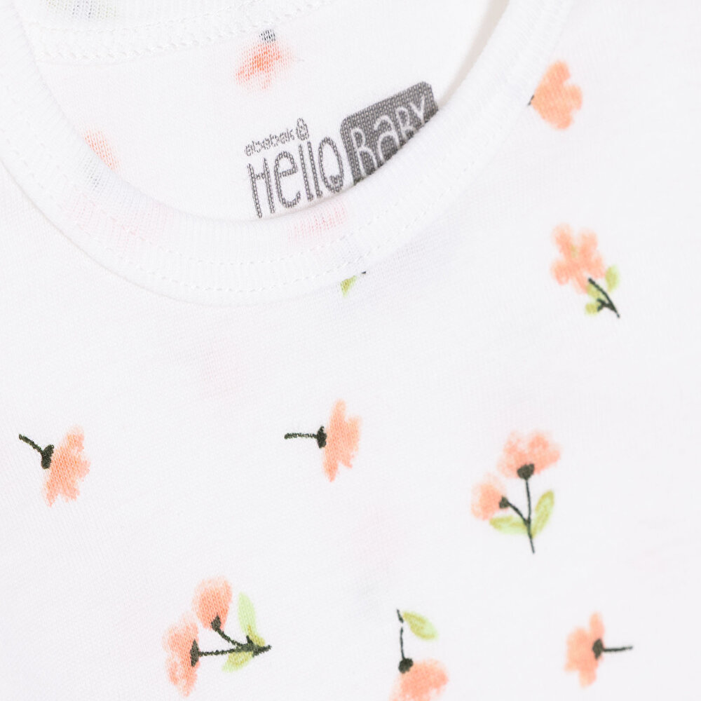 Kız Bebek Uzun Kol Body Ribana Çıtçıtlı Yaka Uzun Kol