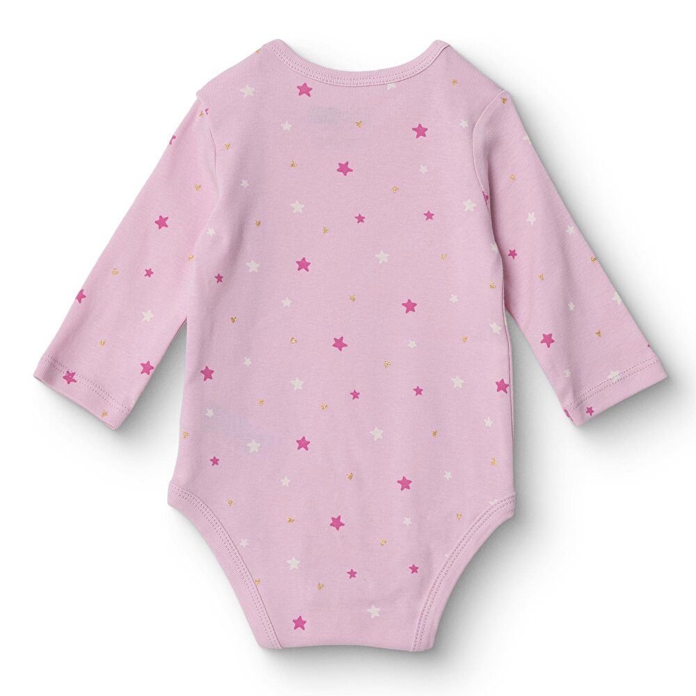 Kız Bebek Uzun Kol Body Ribana Zarf Yaka Uzun Kol