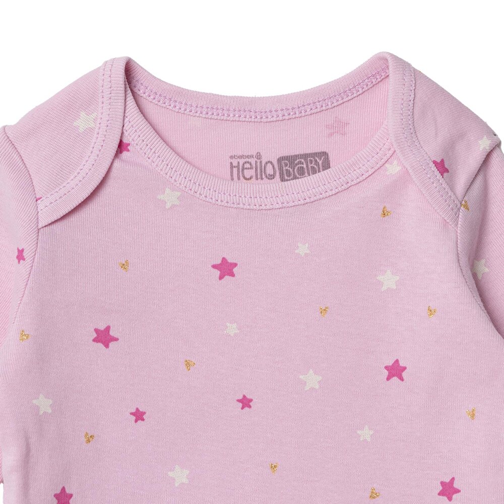 Kız Bebek Uzun Kol Body Ribana Zarf Yaka Uzun Kol