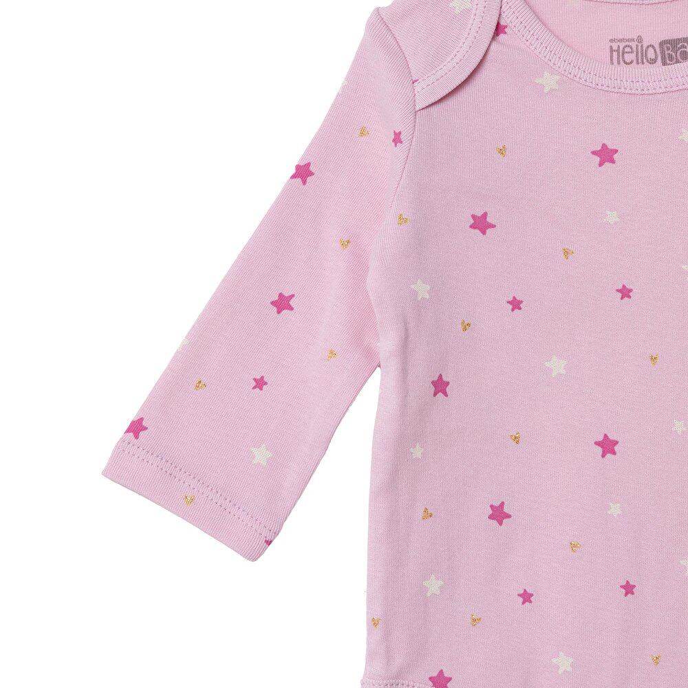 Kız Bebek Uzun Kol Body Ribana Zarf Yaka Uzun Kol