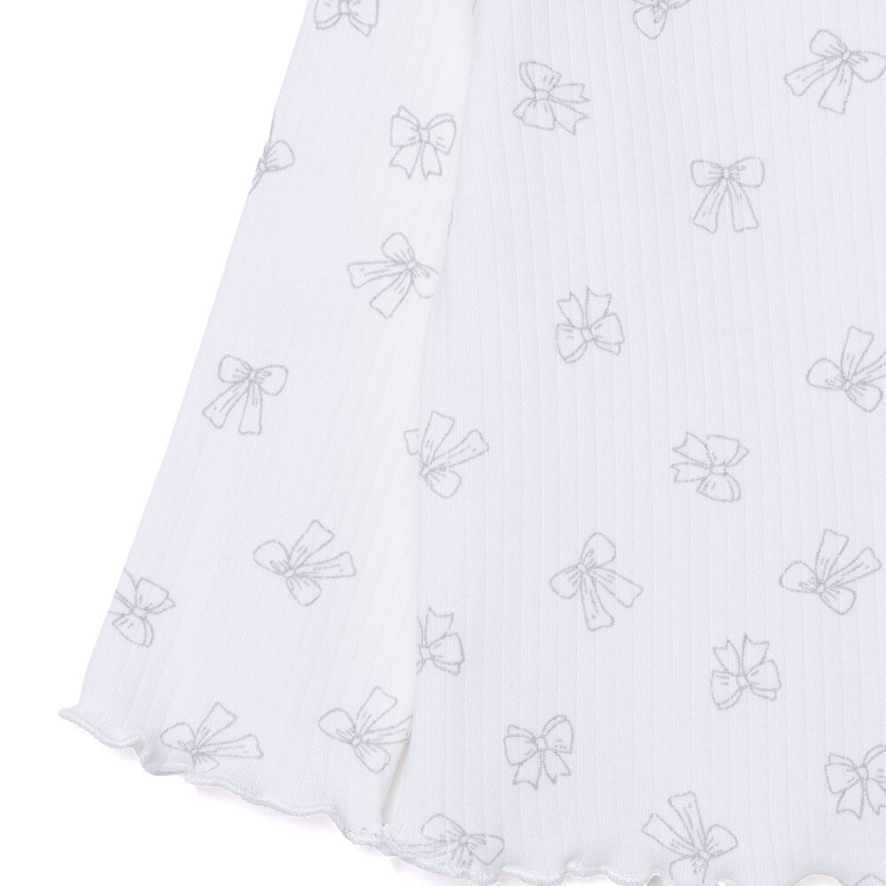 Kız Bebek Uzun Kol Pijama Takımı İnterlok Bisiklet Yaka Uzun Kol Reçme Paça