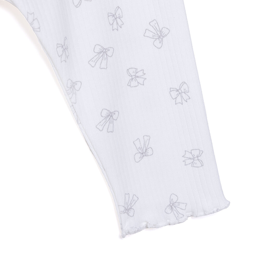 Kız Bebek Uzun Kol Pijama Takımı İnterlok Bisiklet Yaka Uzun Kol Reçme Paça