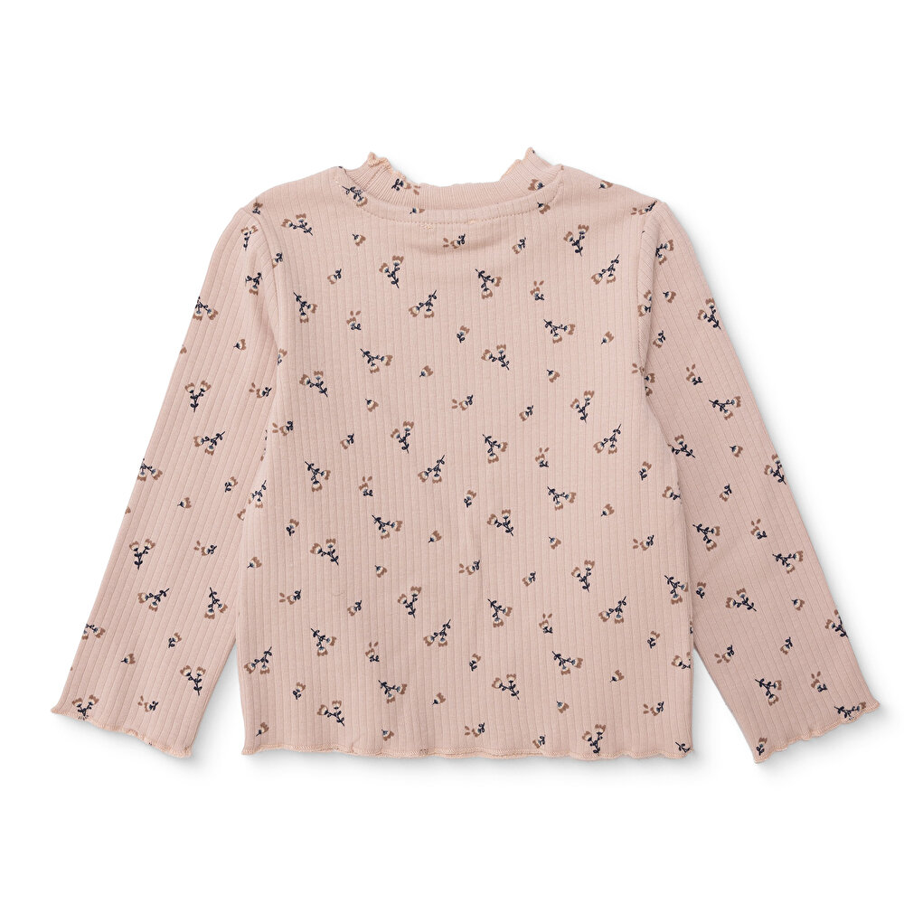 Kız Bebek Uzun Kol Tshirt Kaşkorse Bisiklet Yaka Uzun Kol