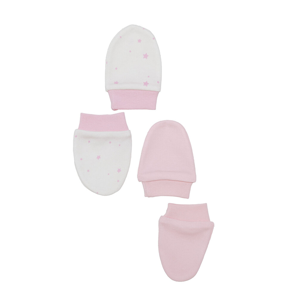 Kız Bebek Yenidoğan 2'li Eldiven İnterlok