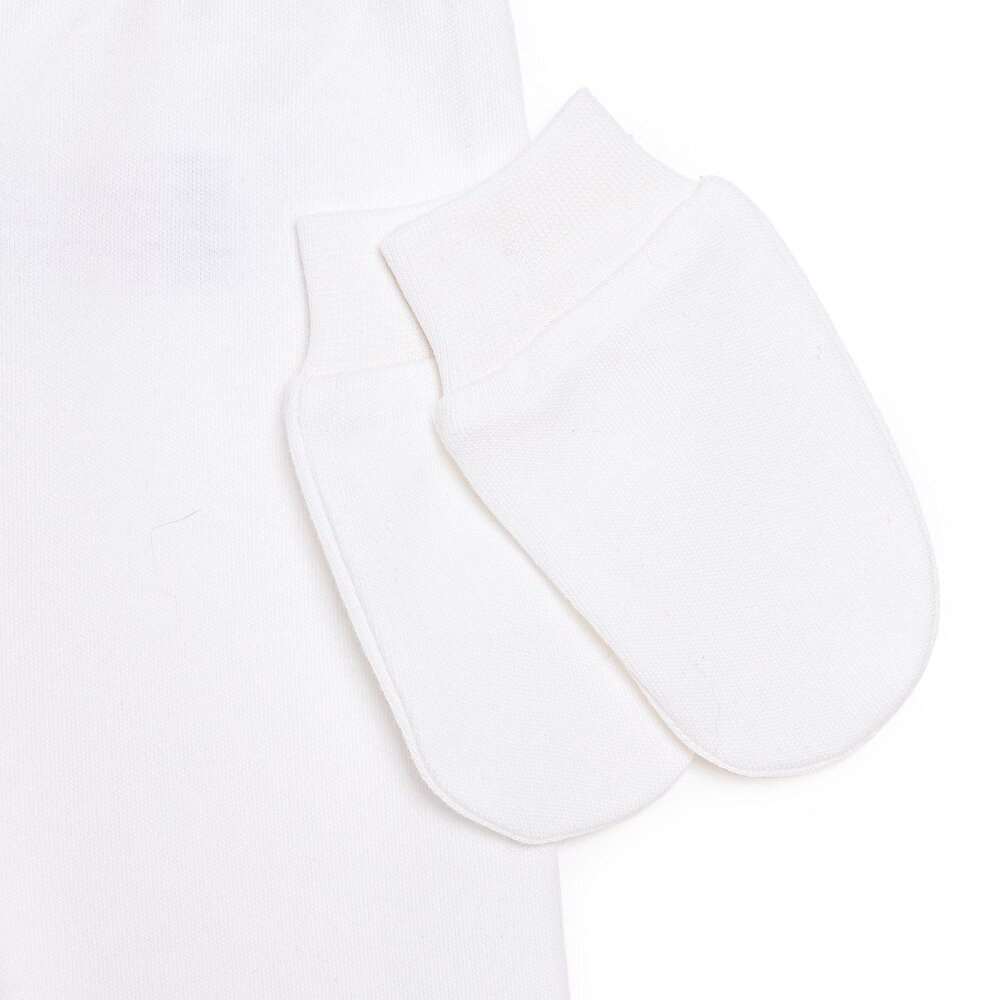 Kız Bebek Yenidoğan Mevlüt Kıyafeti İnterlok Bisiklet Yaka Uzun Kol Patikli Paça