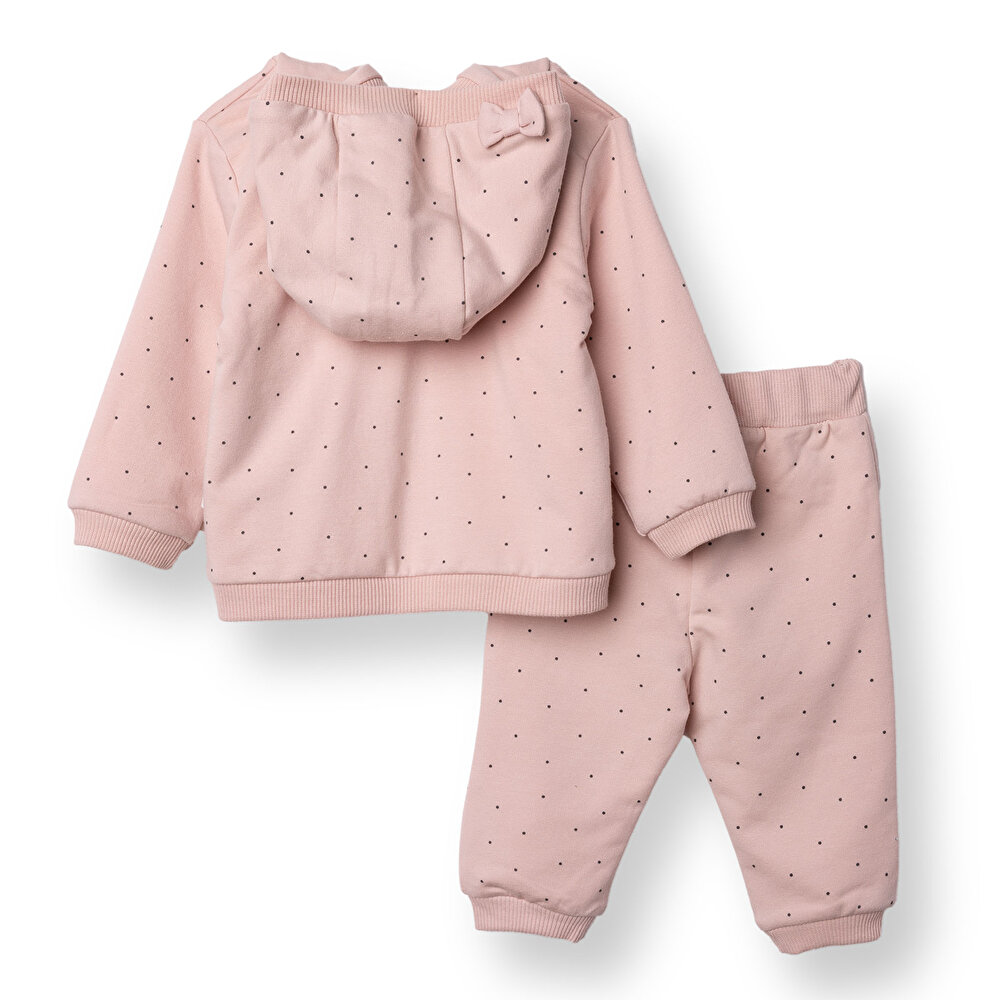 Kız Bebek Yenidoğan Mother And Baby Sweatshirt-Hırka-Patik Fermuarlı Bisiklet Yaka Uzun Kol Patiksi