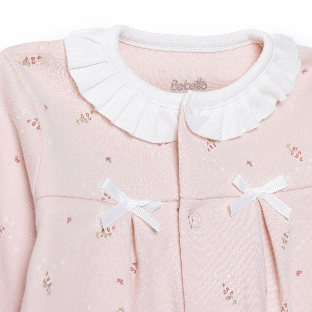 Kız Bebek Yenidoğan Tiny Florist Sweatshirt-Patikli Alt Süprem Fırfırlı Yaka Uzun Kol