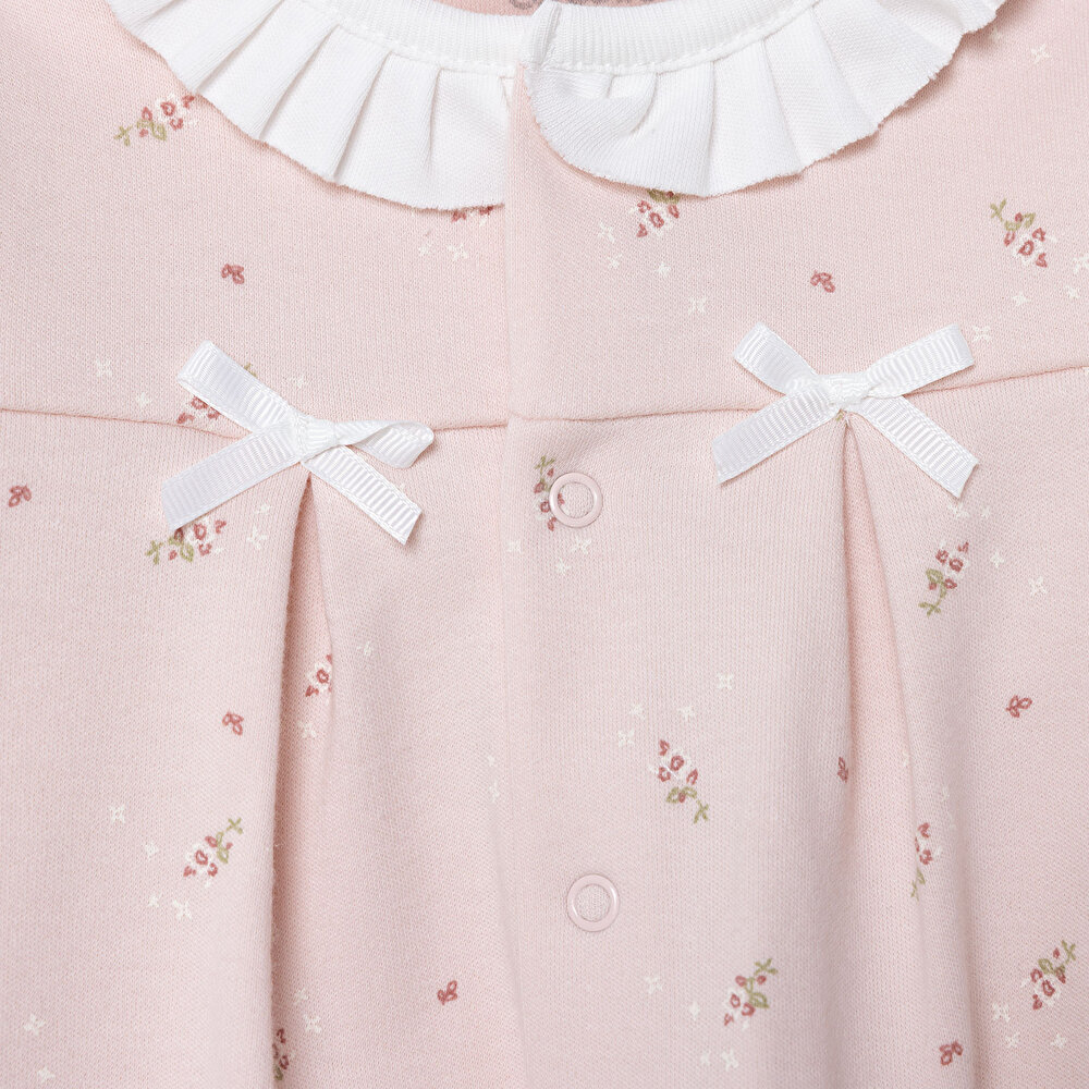 Kız Bebek Yenidoğan Tiny Florist Sweatshirt-Patikli Alt Süprem Fırfırlı Yaka Uzun Kol