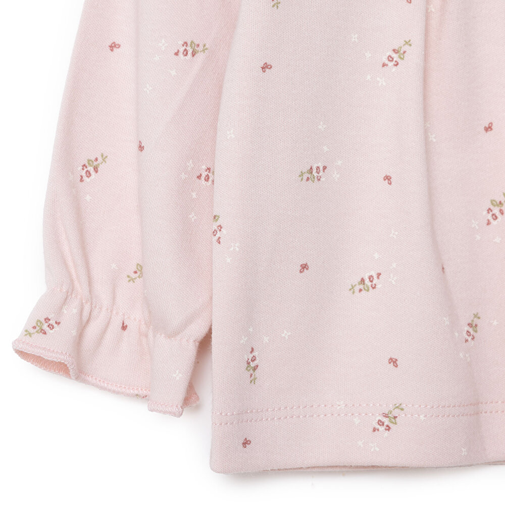 Kız Bebek Yenidoğan Tiny Florist Sweatshirt-Patikli Alt Süprem Fırfırlı Yaka Uzun Kol