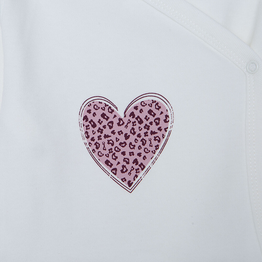 Kız Bebek Yenidoğan Zıbın-Şapka-Patikli İnterlok V Yaka Uzun Kol Patikli Paça