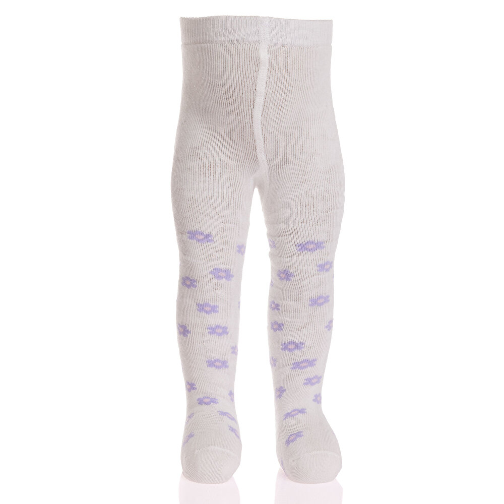 Kız Çiçek Desenli Havlu Külotlu Çorap Kız Bebek