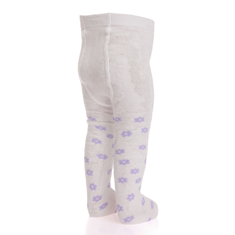 Kız Çiçek Desenli Havlu Külotlu Çorap Kız Bebek