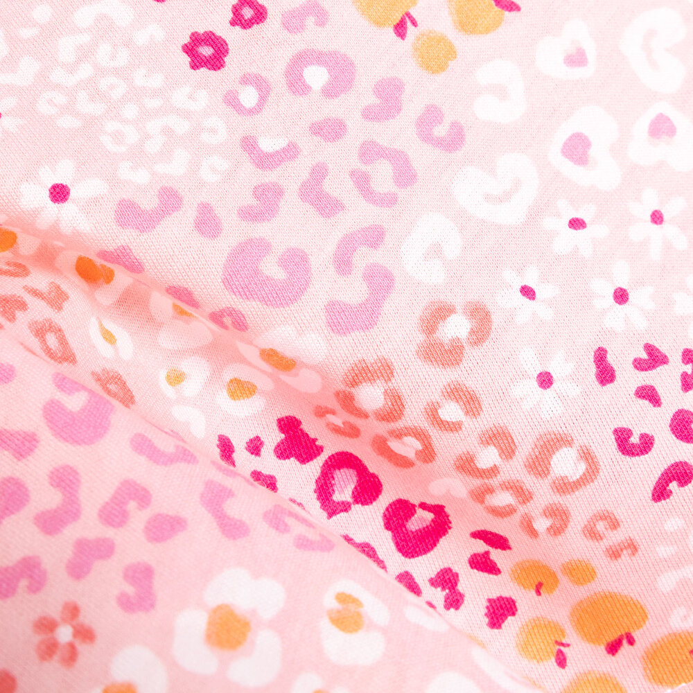 Kız Mini Çiçek Desenli Uzun Kol Pijama Takımı