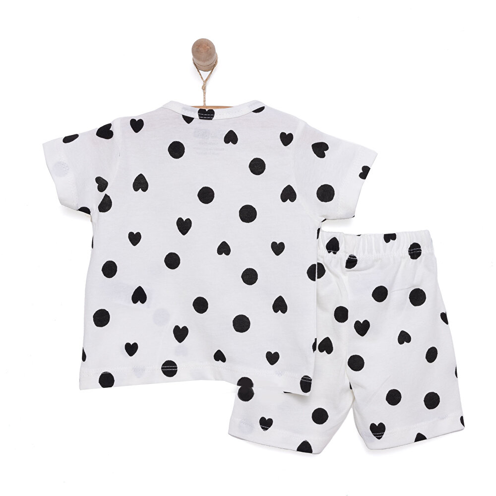 Kız Puantiyeli Kısa Kol Pijama Takımı