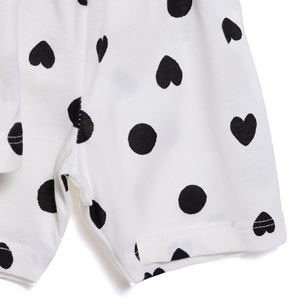 Kız Puantiyeli Kısa Kol Pijama Takımı