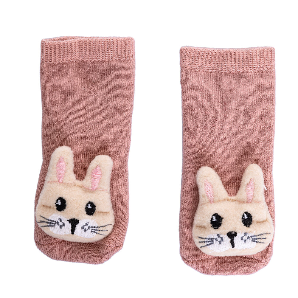 Kız Tavşanlı Oyuncaklı  Havlu Çorap Kız Bebek