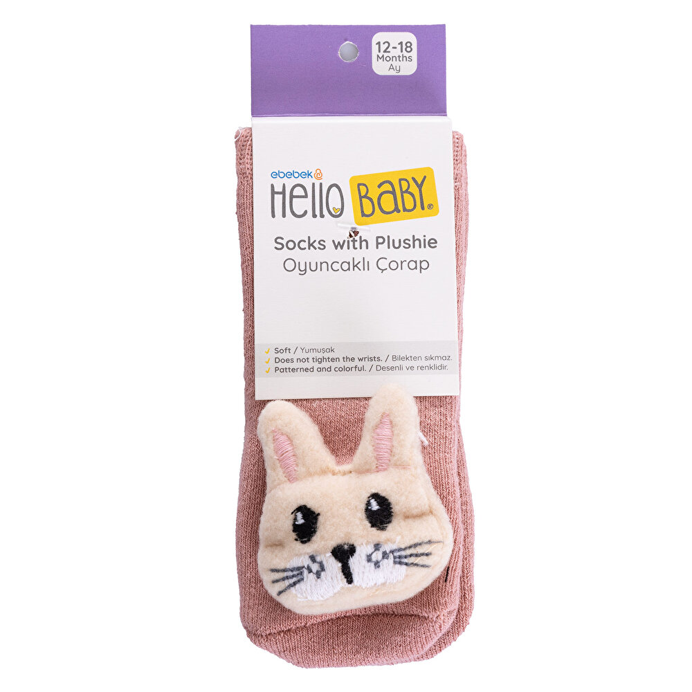 Kız Tavşanlı Oyuncaklı  Havlu Çorap Kız Bebek