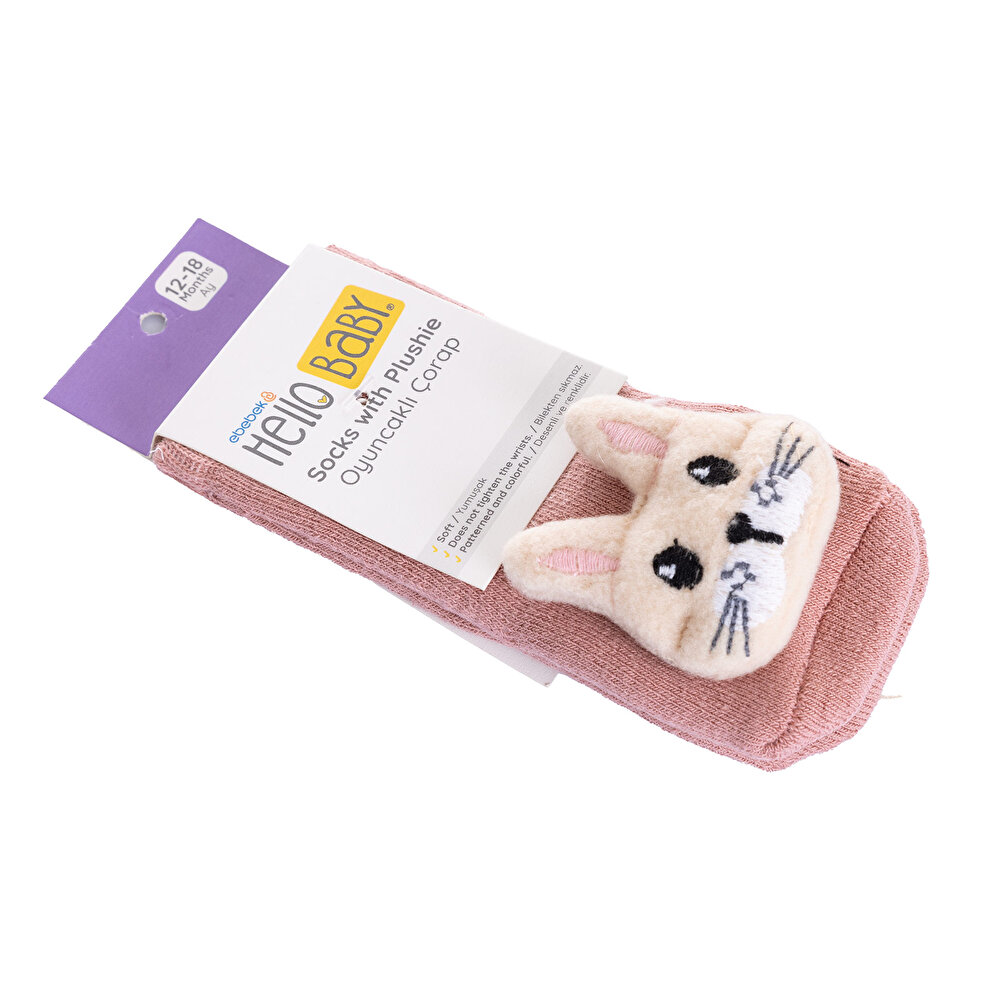 Kız Tavşanlı Oyuncaklı  Havlu Çorap Kız Bebek