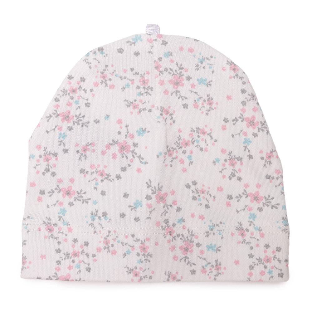 Kız Bebek Yenidoğan Tulum Body Şapka %100 Pamuk Çıtçıtlı Bisiklet Yaka Uzun Kol Patikli Ekru