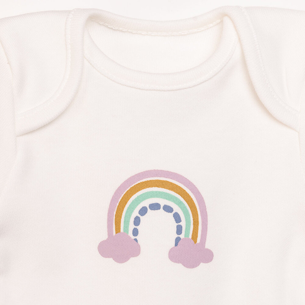 Kız Bebek Yenidoğan Tulum Body Şapka %100 Pamuk Çıtçıtlı Bisiklet Yaka Uzun Kol Patikli Ekru