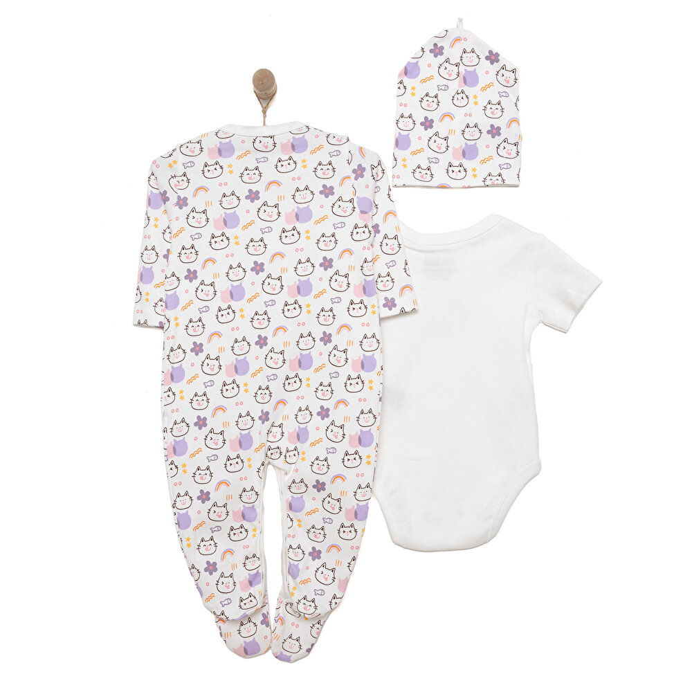 Kız Tulum-Body-Şapka Kız Bebek