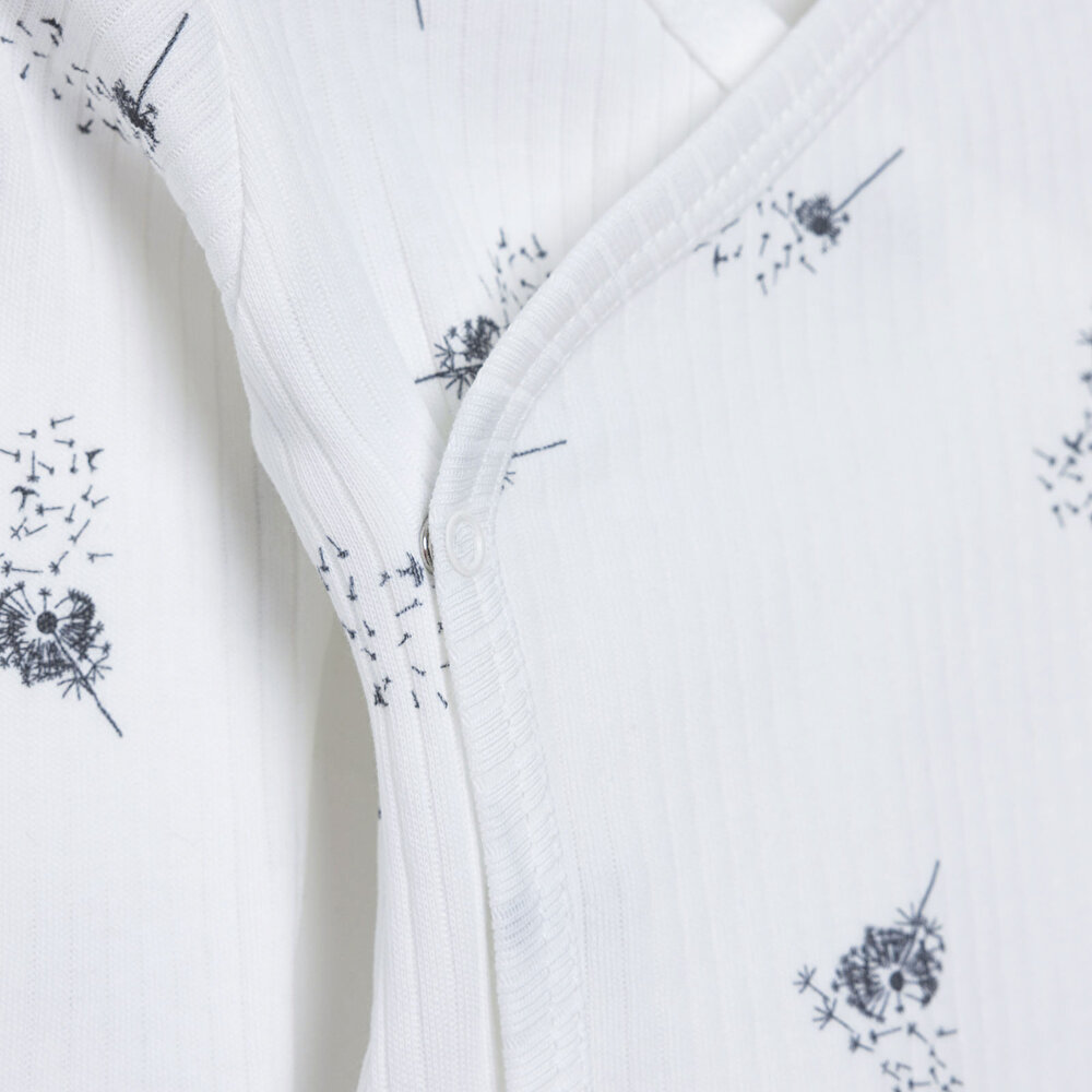 Yenidoğan  Kız Zıbın Body-Çıtçıtlı %100 Pamuk,Uzun Kollu Ekru 0-9 Ay