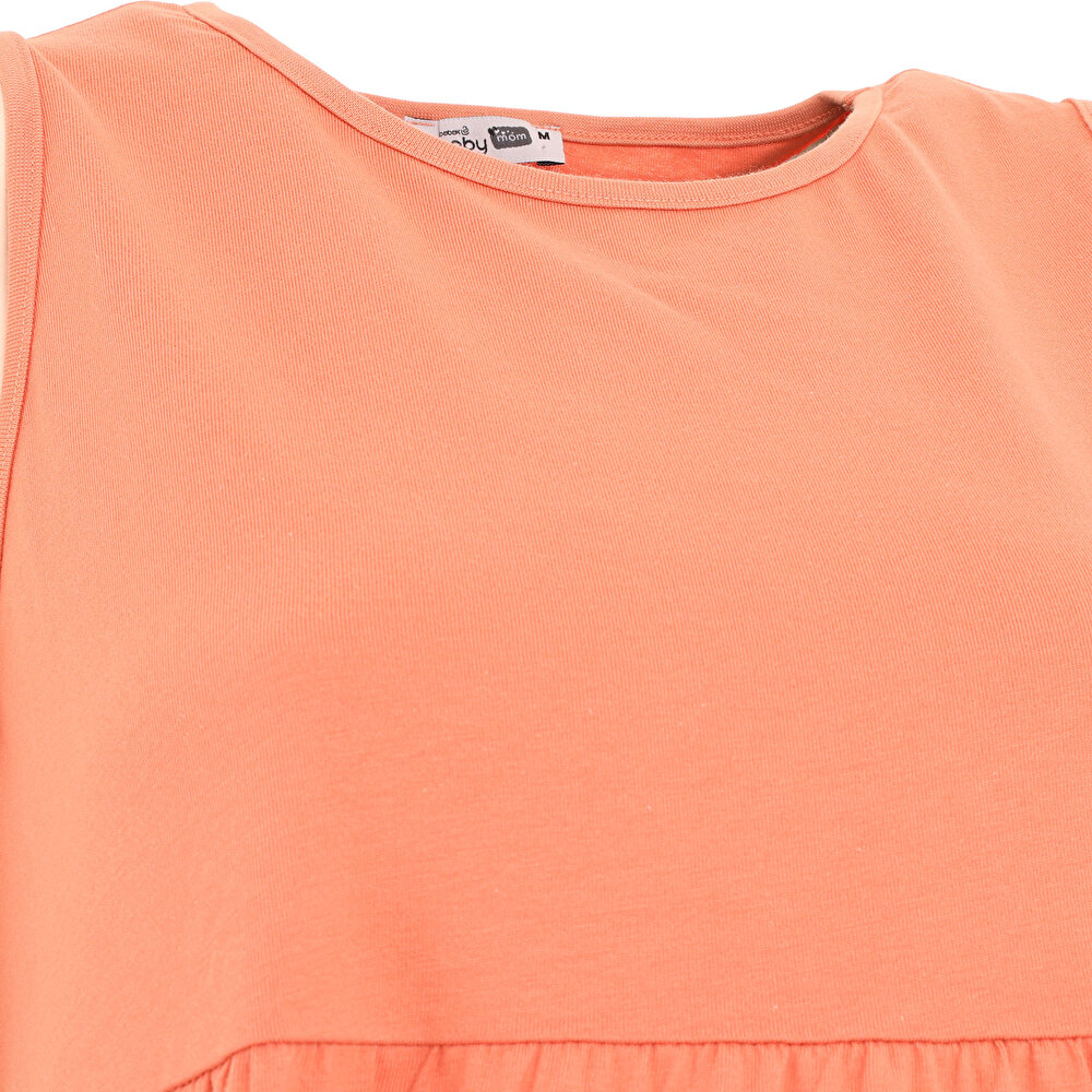 Kolsuz Midi Boy Rahat Kalıp Elbise