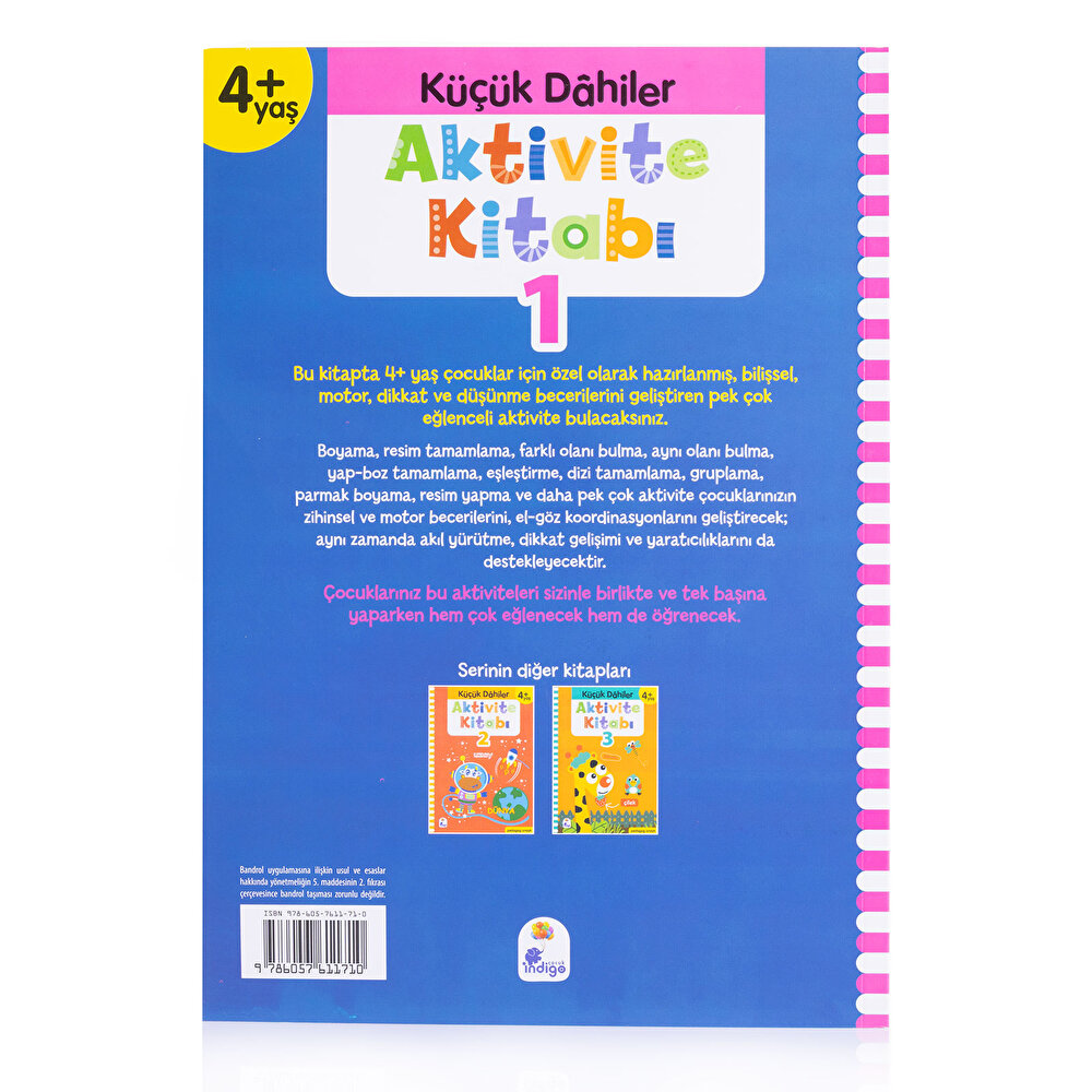 Küçük Dahiler Aktivite Kitabı 1 – 4+ Yaş (Pedagog Onaylı)