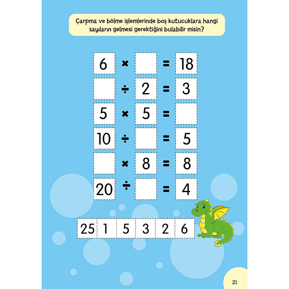 Küçük Dahiler Etkinliklerle Matematik 6-7 Yaş 1. Kitap