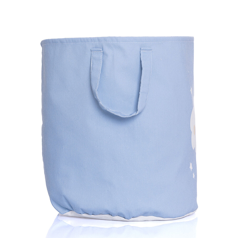 Bebek Odası Kumaş Oyuncak Sepeti Mavi