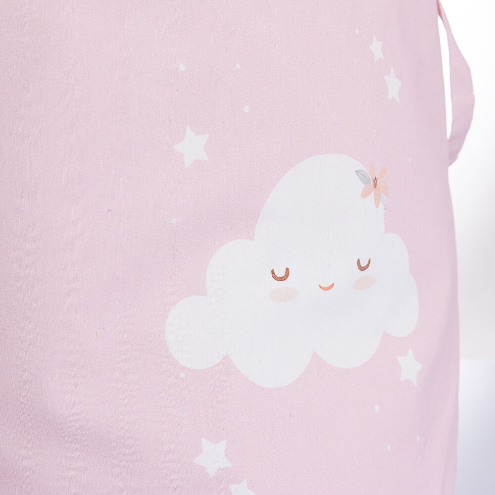 Bebek Odası Kumaş Oyuncak Sepeti Pembe