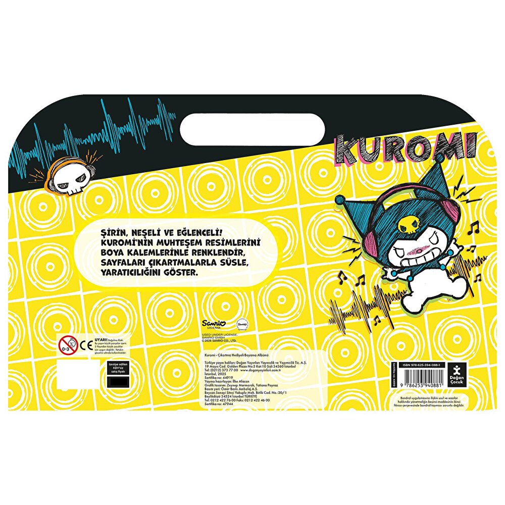 Kuromi Çıkartma Hediyeli Boyama Albümü
