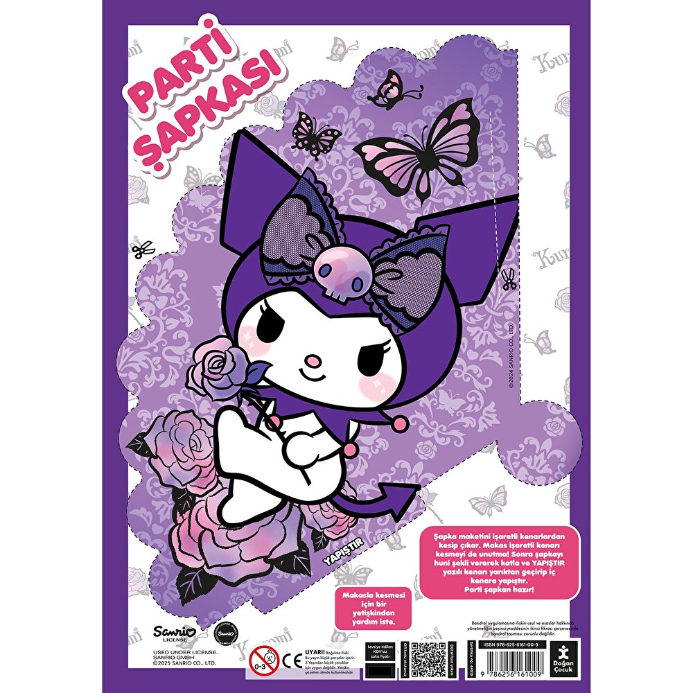 Kuromi Parti Zamanı Çıkartmalı Boyama Kitabı