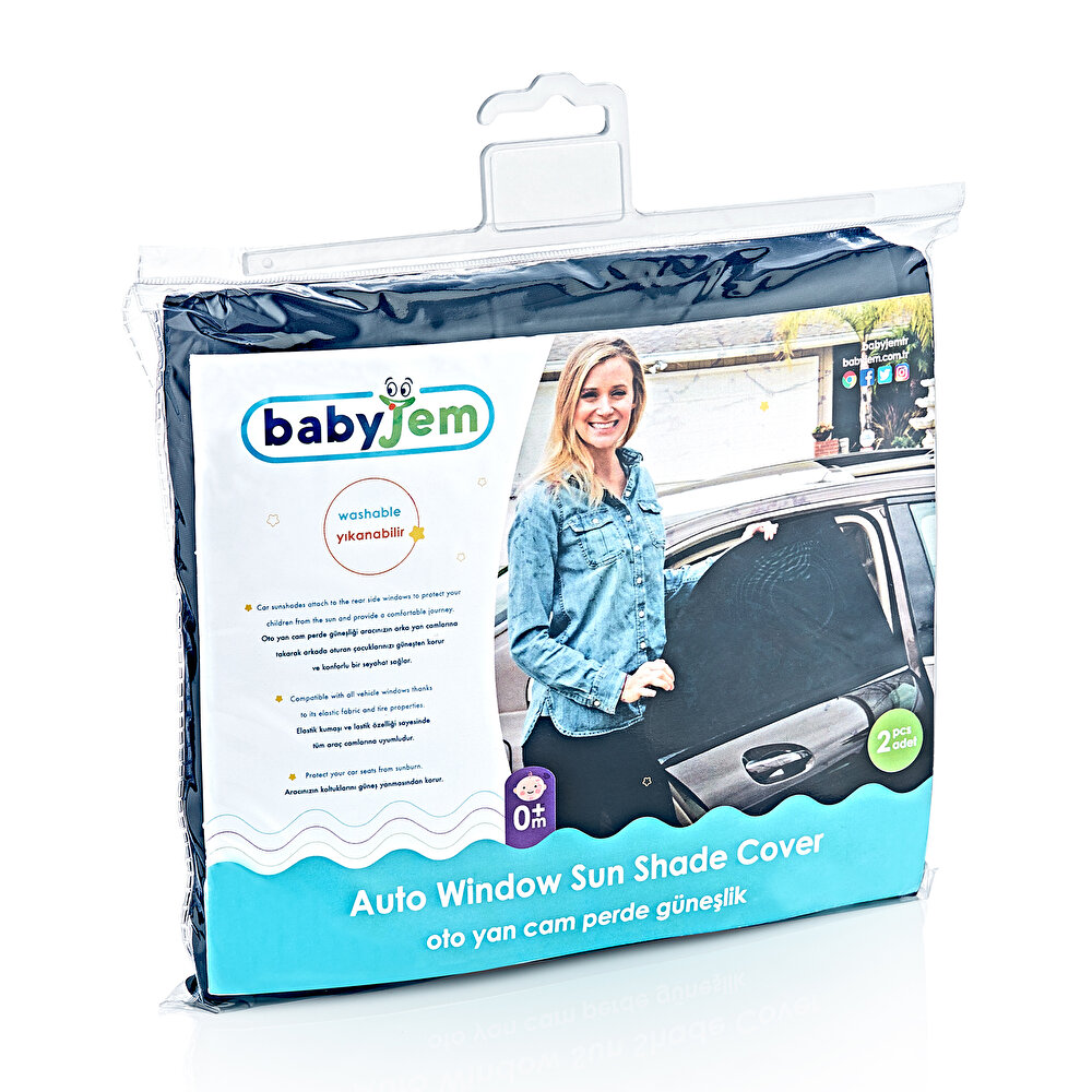 2'li Lastikli Bebek Araba Güneşliği 37x93 cm