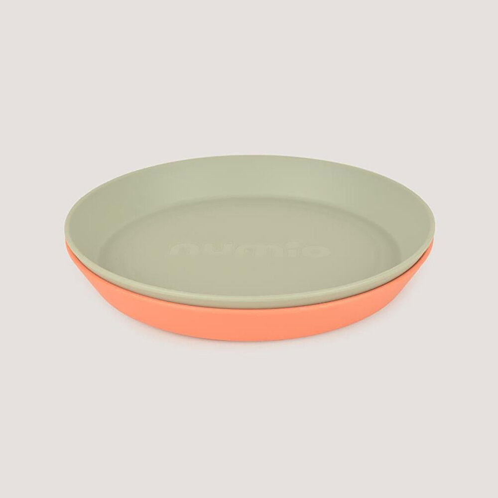 LC Yuvarlak Tabak 2'li Sage Green - Peach
