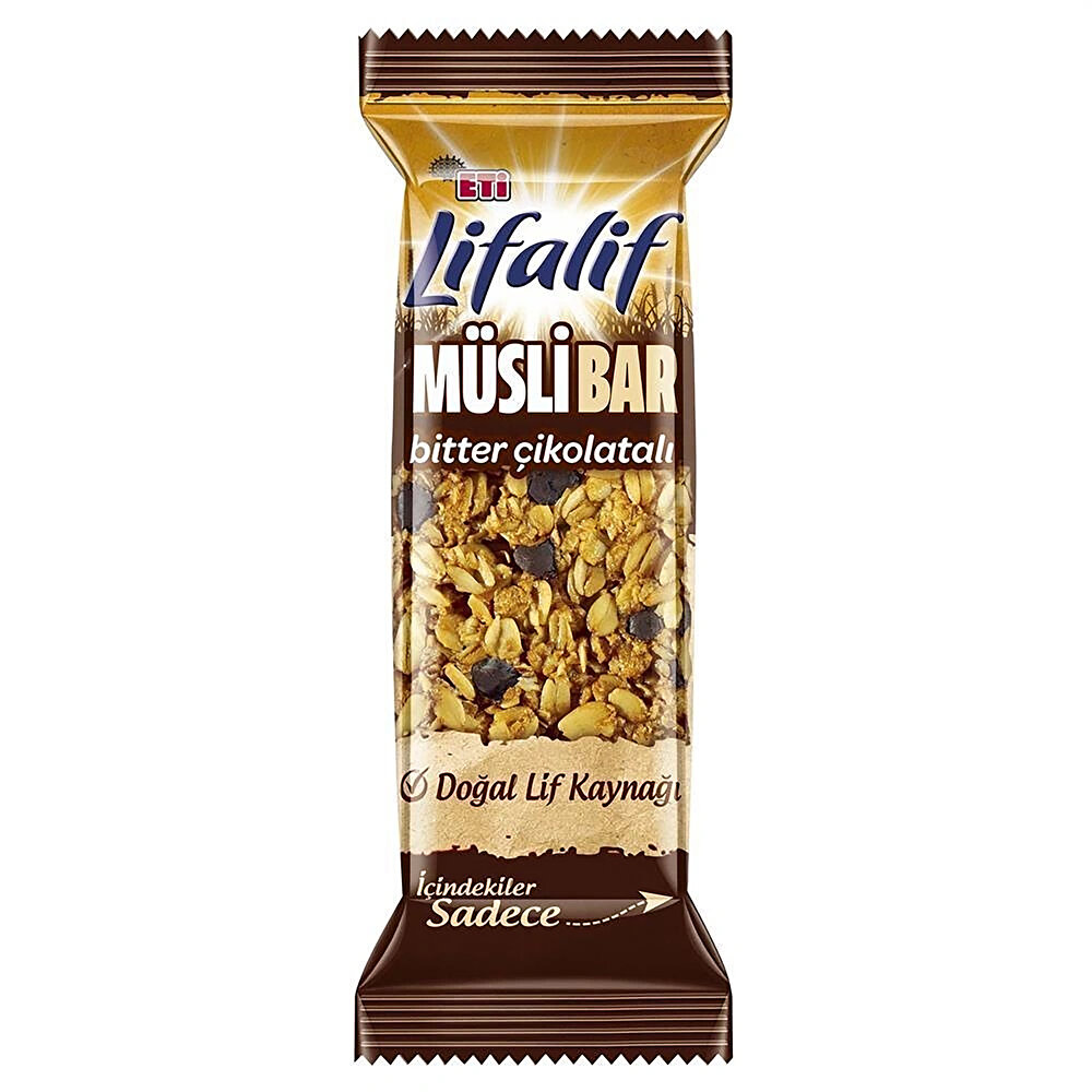 Lifalif Bitter Çikolatalı Yulaf Bar 35 Gr