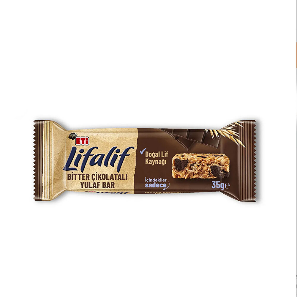 Lifalif Bitter Çikolatalı Yulaf Bar 35 Gr